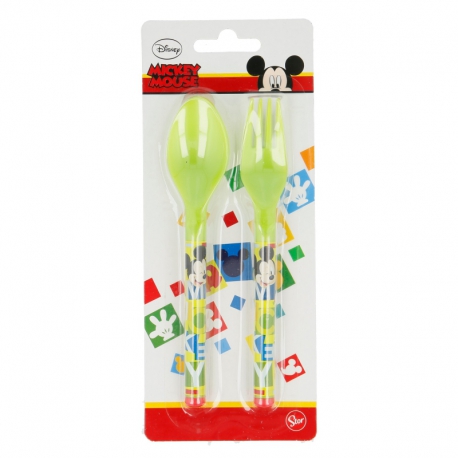 2 PCS FANCY CUTLERY SET MICKEY MOUSE - DISNEY - WATERCOLORS