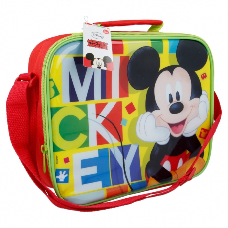 RECTANGULAR INSULATED BAG WITH STRAP MICKEY MOUSE - DISNEY - WATERCOLORS