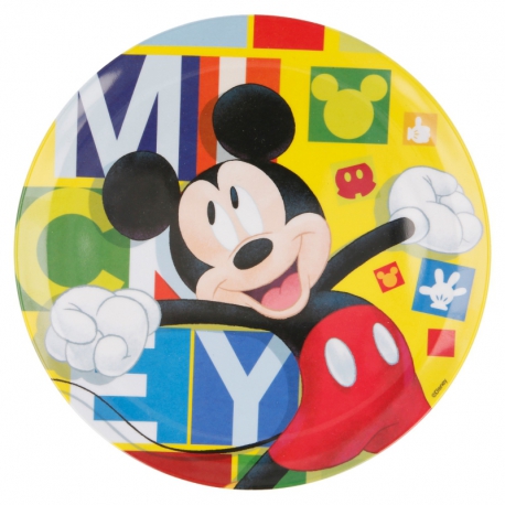 MELAMINE PLATE MICKEY MOUSE - DISNEY - WATERCOLORS