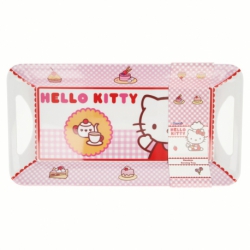MELAMINE SERVING TRAY HELLO KITTY BAKING WITH PAPER STRIP