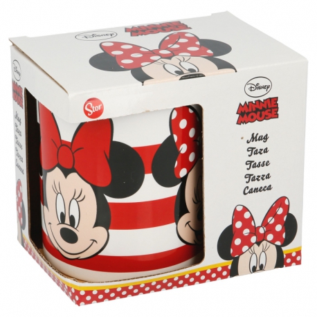 CERAMIC PR MUG 11 OZ MINNIE MOUSE - DISNEY - STRIPES
