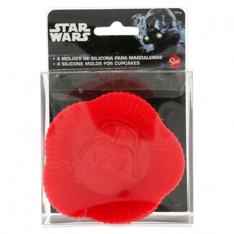 BAKERY 4 PCS CUPCAKES SILICONE MOLDS SET STAR WARS