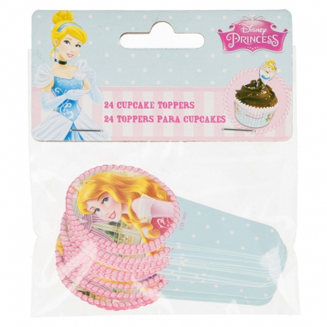 BAKERY 24 PCS PAPER TOPPERS SET PRINCESS
