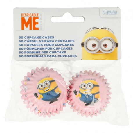 BAKERY 60 PCS MINI CUPCAKE CASES SET MINIONS