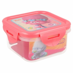 SQUARE HERMETIC FOOD CONTAINER 290 ML |  TROLLS GIRL 
