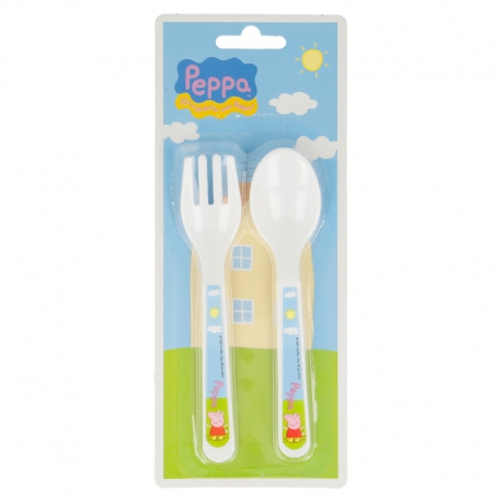 2 PCS TODDLER PP CUTLERY SET PEPPA PIG