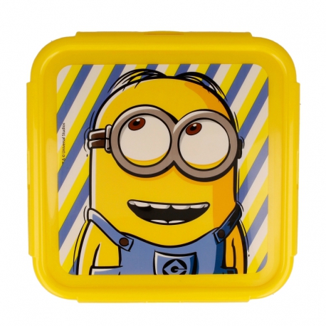 SQUARE HERMETIC FOOD CONTAINER 1400 ML |  MINIONS RULES
