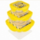 3 PCS SQUARE HERMETIC FOOD CONTAINERS SET MINIONS RULES