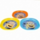 3 PCS PICNIC PP PLATE SET MINIONS RULES