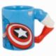 CERAMIC 3D ARM MUG 11 OZ CAPTAIN AMERICA