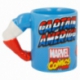 CERAMIC 3D ARM MUG 11 OZ CAPTAIN AMERICA