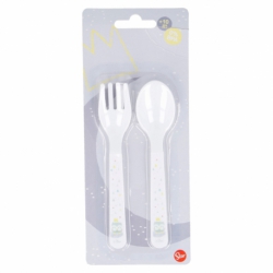 TODDLER 2 PCS PP CUTLERY SET OWL&FOX