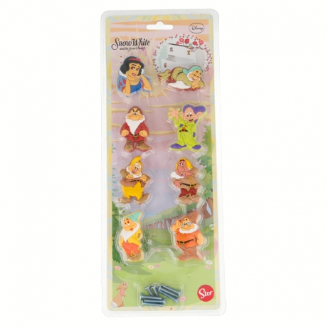8 PCS KNOB SET SNOWHITE & THE SEVEN DWARFS
