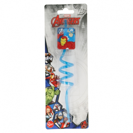 LASER STRAW AVENGERS CAPTAIN AMERICA & IRON MAN B&M
