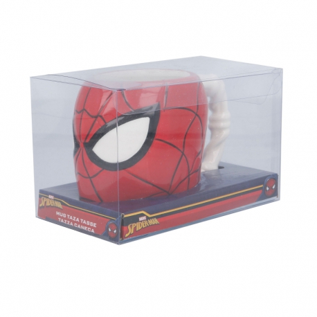 CERAMIC DOLOMITE 3D HEAD MUG 14 OZ IN GIFT BOX SPIDERMAN